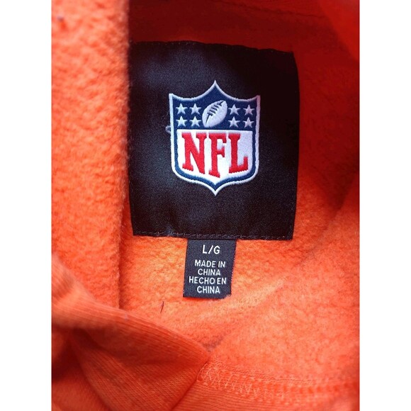 Denver Broncos Hoodie Men's Large Orange Long Sleeve Embroidered Pockets - Picture 3 of 6